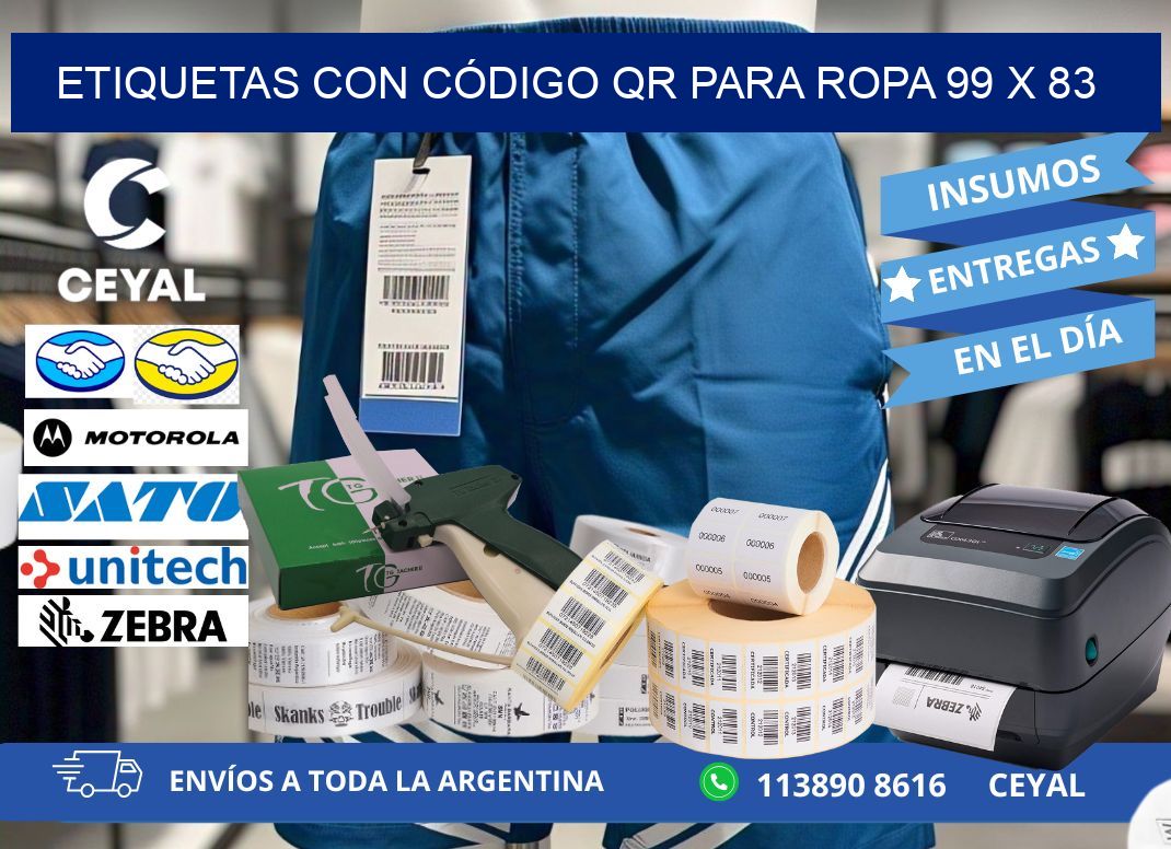 ETIQUETAS CON CÓDIGO QR PARA ROPA 99 x 83