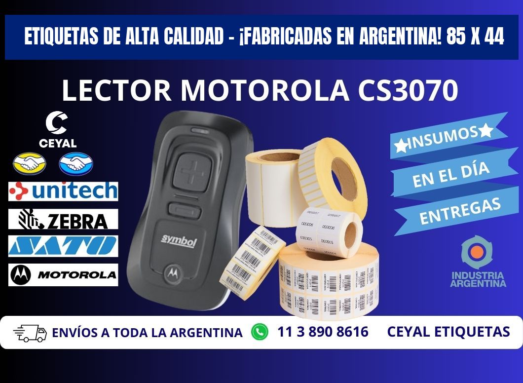 ETIQUETAS DE ALTA CALIDAD – ¡FABRICADAS EN ARGENTINA! 85 x 44