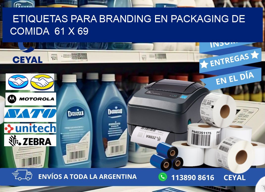 ETIQUETAS PARA BRANDING EN PACKAGING DE COMIDA  61 x 69