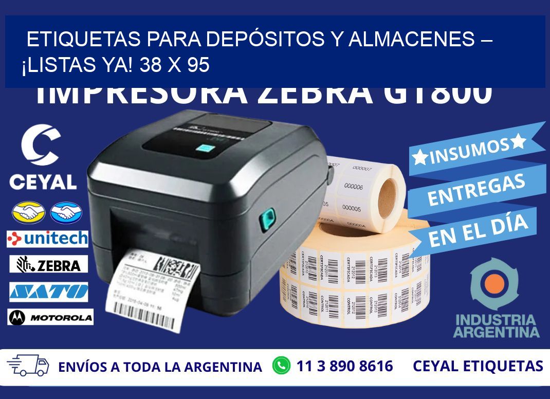 ETIQUETAS PARA DEPÓSITOS Y ALMACENES – ¡LISTAS YA! 38 x 95