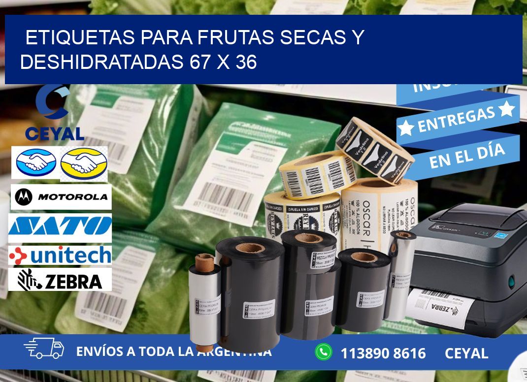 ETIQUETAS PARA FRUTAS SECAS Y DESHIDRATADAS 67 x 36