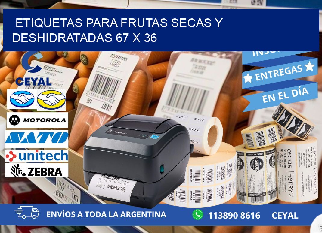 ETIQUETAS PARA FRUTAS SECAS Y DESHIDRATADAS 67 x 36