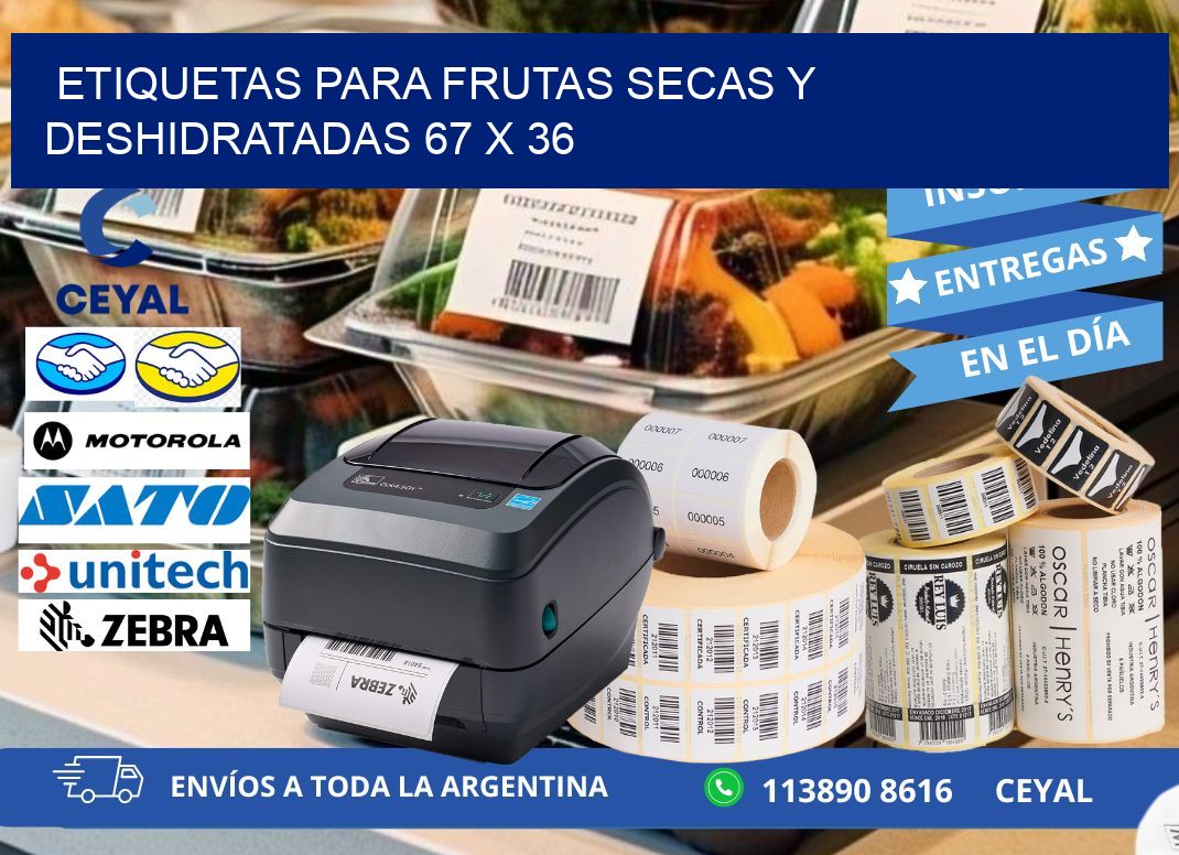 ETIQUETAS PARA FRUTAS SECAS Y DESHIDRATADAS 67 x 36
