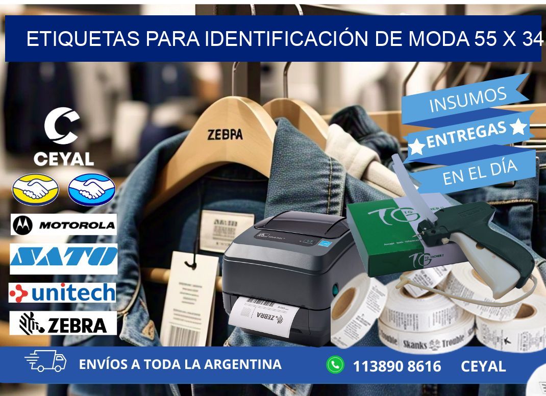 ETIQUETAS PARA IDENTIFICACIÓN DE MODA 55 x 34