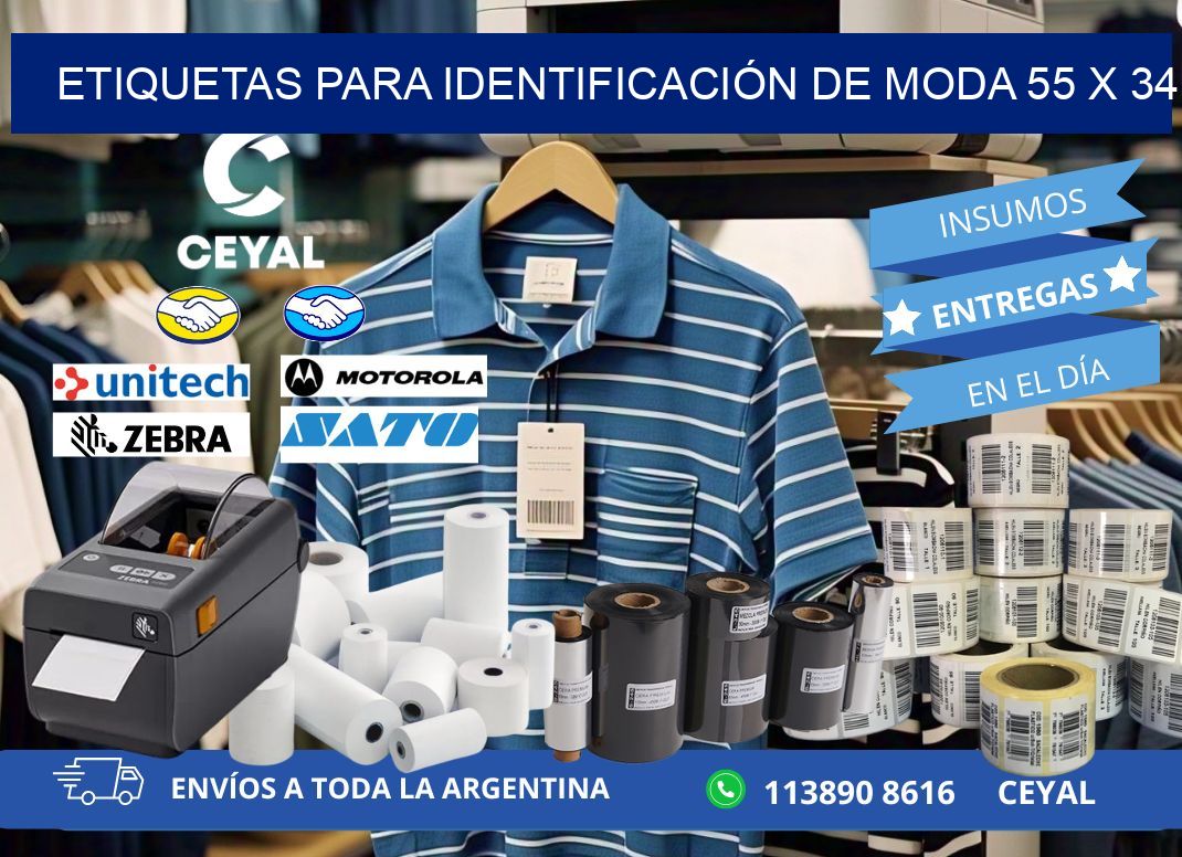 ETIQUETAS PARA IDENTIFICACIÓN DE MODA 55 x 34