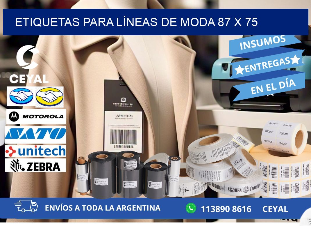 ETIQUETAS PARA LÍNEAS DE MODA 87 x 75