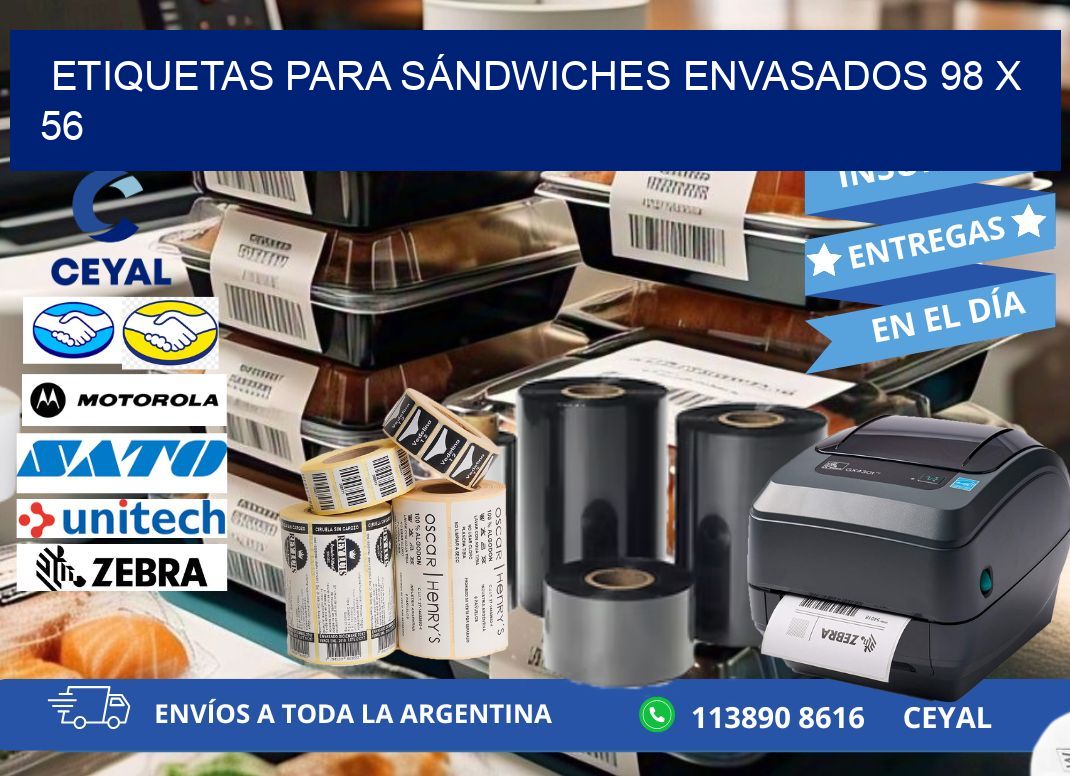 ETIQUETAS PARA SÁNDWICHES ENVASADOS 98 x 56