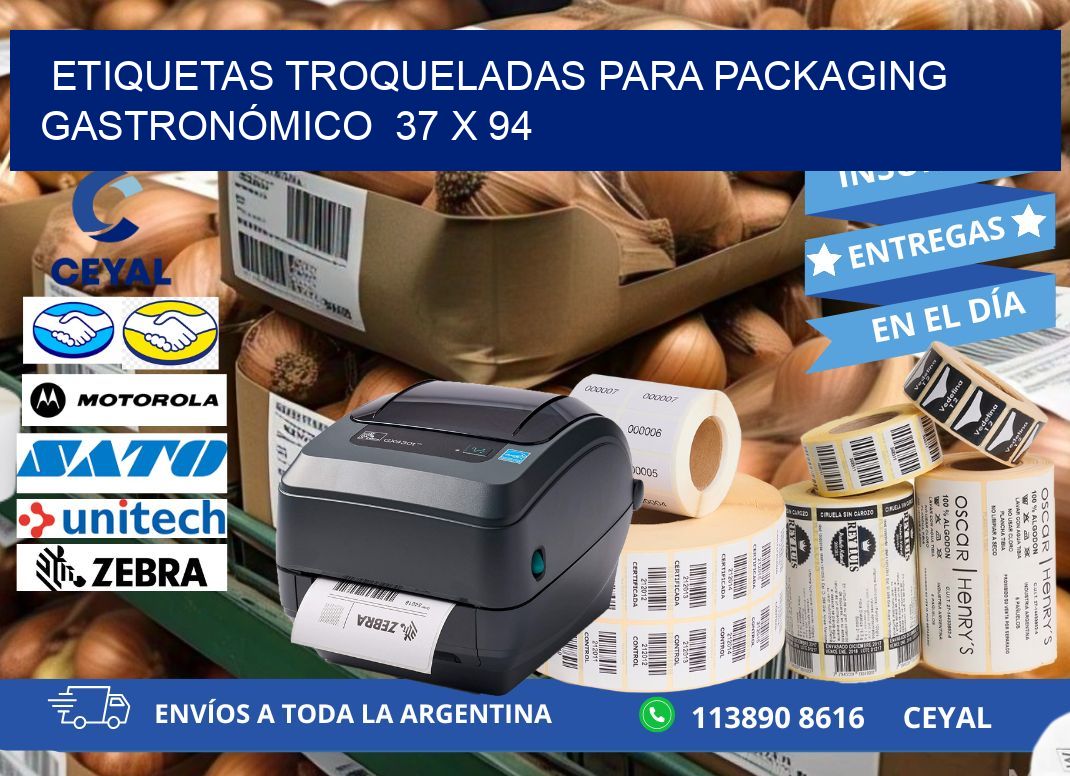 ETIQUETAS TROQUELADAS PARA PACKAGING GASTRONÓMICO 37 x 94
