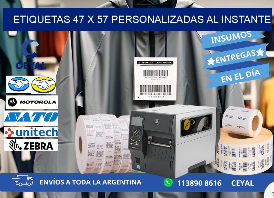 Etiquetas 47 x 57 Personalizadas al Instante