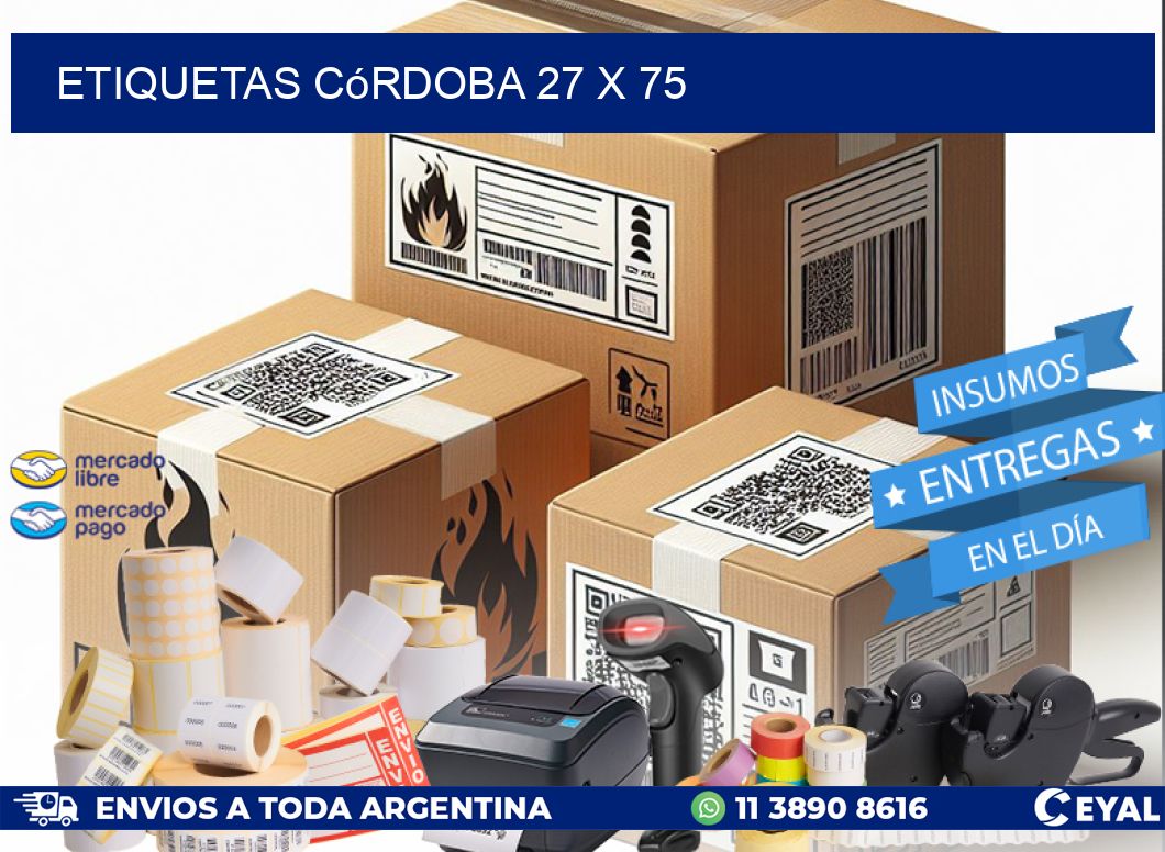 Etiquetas Córdoba 27 x 75
