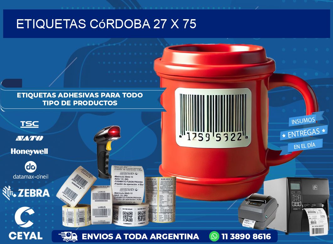 Etiquetas Córdoba 27 x 75