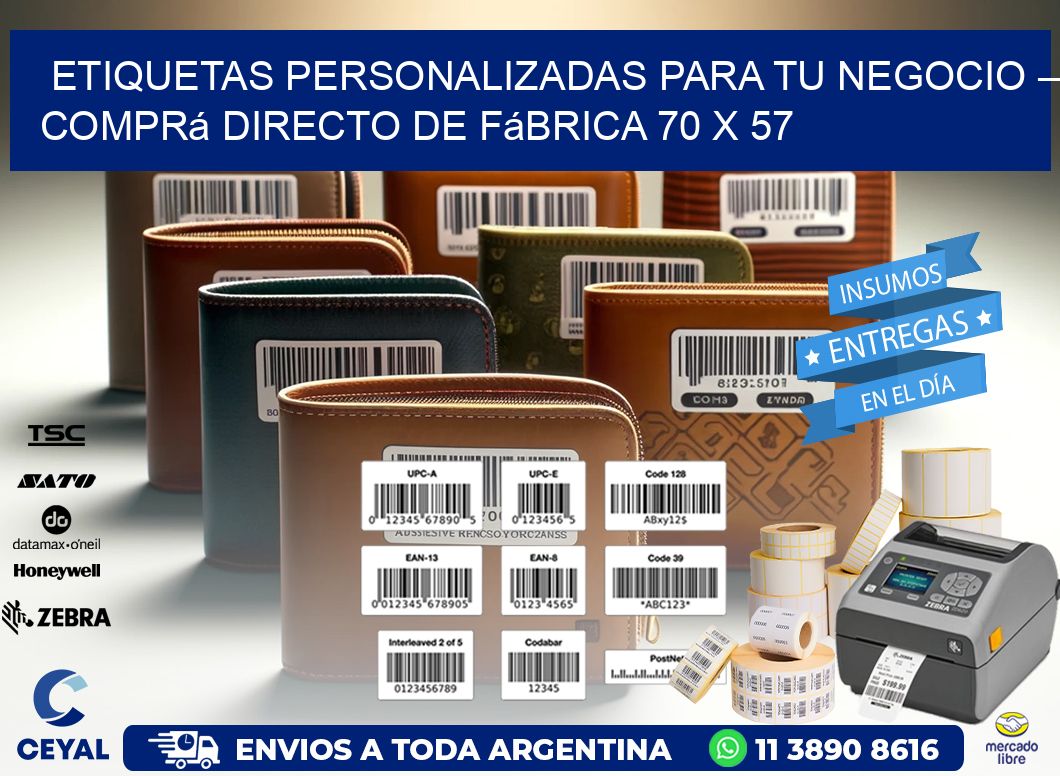 Etiquetas Personalizadas para Tu Negocio – Comprá Directo de Fábrica 70 x 57