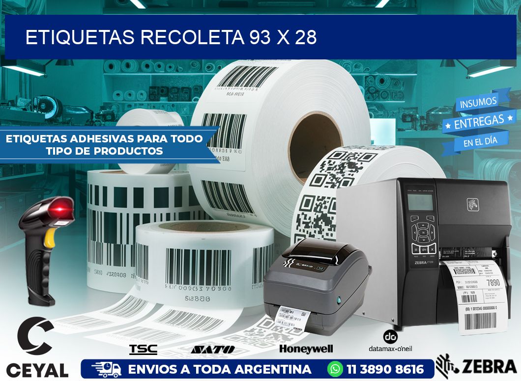 Etiquetas Recoleta 93 x 28