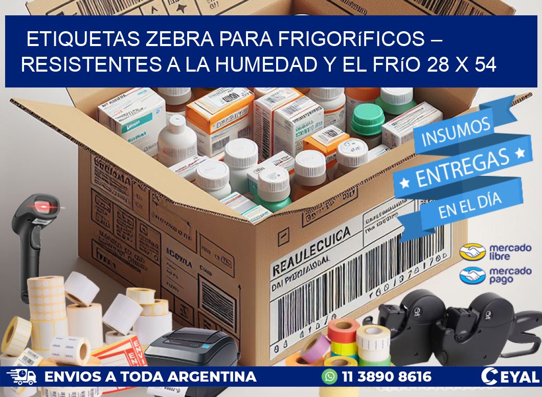 Etiquetas Zebra para Frigoríficos – Resistentes a la Humedad y el Frío 28 x 54