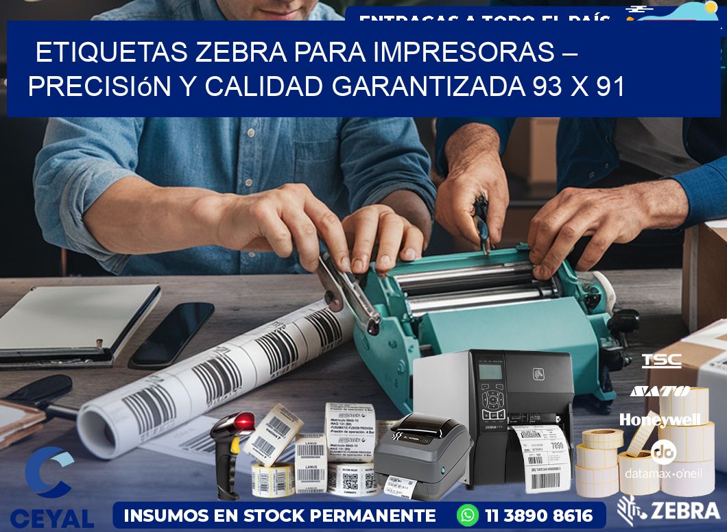 Etiquetas Zebra para Impresoras – Precisión y Calidad Garantizada 93 x 91