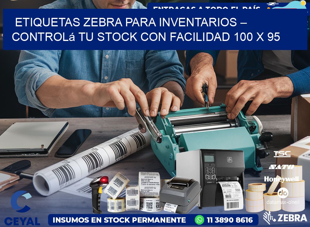 Etiquetas Zebra para Inventarios – Controlá tu Stock con Facilidad 100 x 95