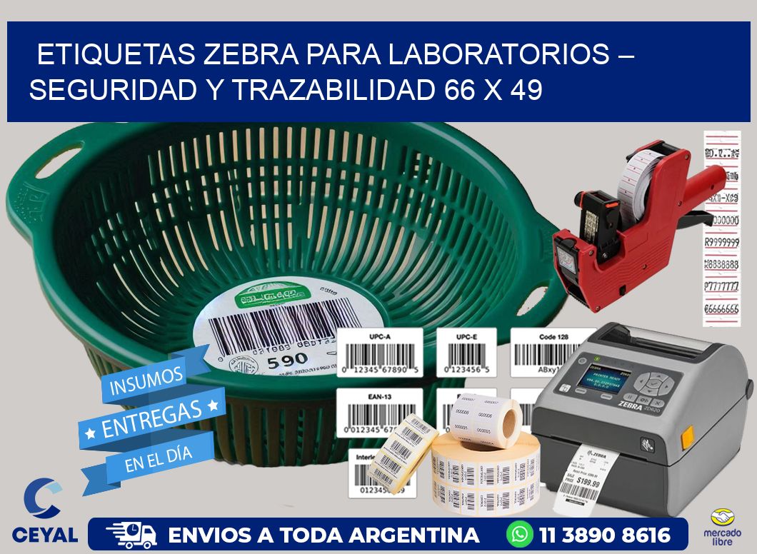 Etiquetas Zebra para Laboratorios – Seguridad y Trazabilidad 66 x 49