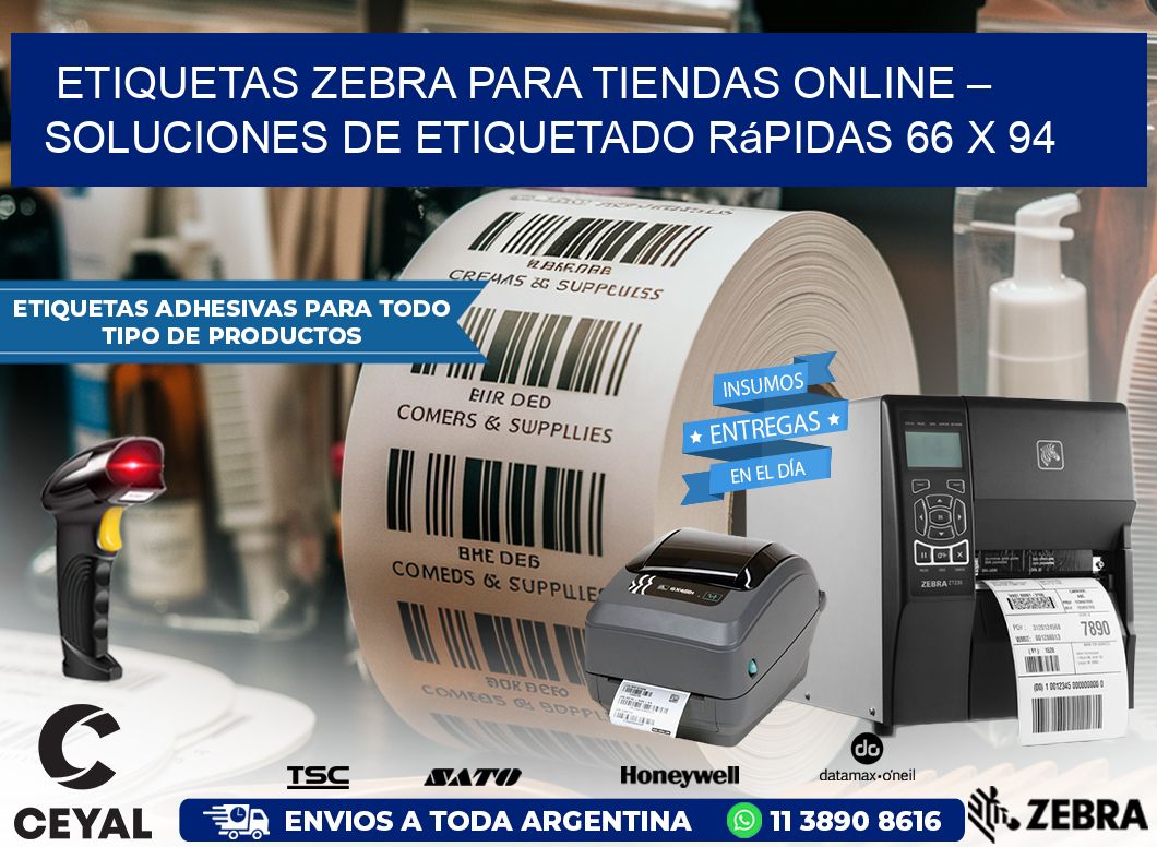 Etiquetas Zebra para Tiendas Online – Soluciones de Etiquetado Rápidas 66 x 94