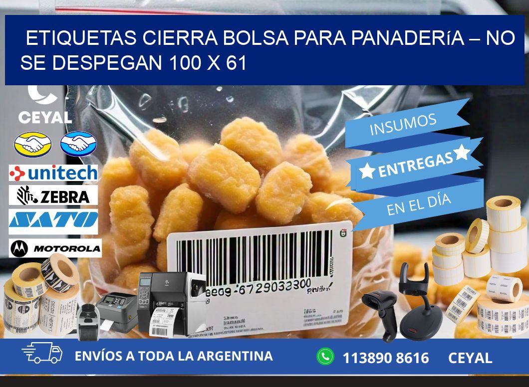 Etiquetas cierra bolsa para panadería – No se despegan 100 x 61