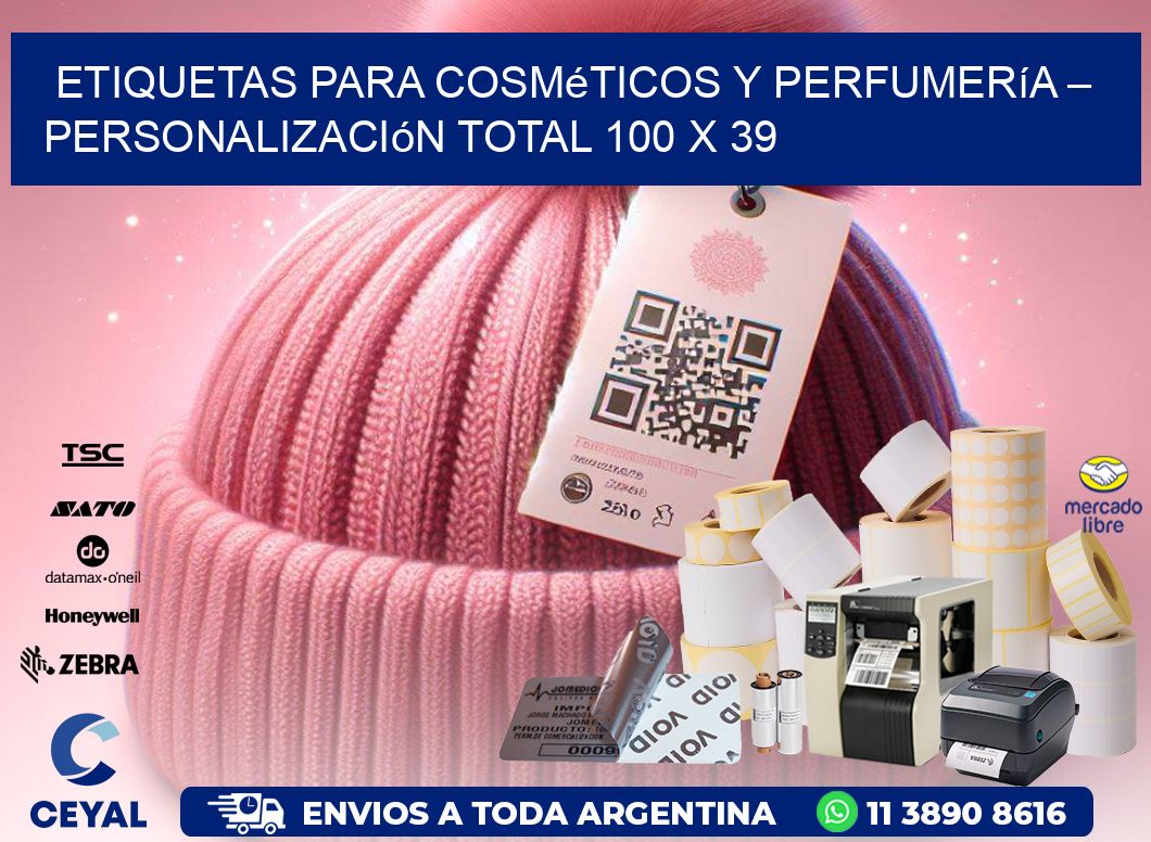 Etiquetas para Cosméticos y Perfumería – Personalización Total 100 x 39