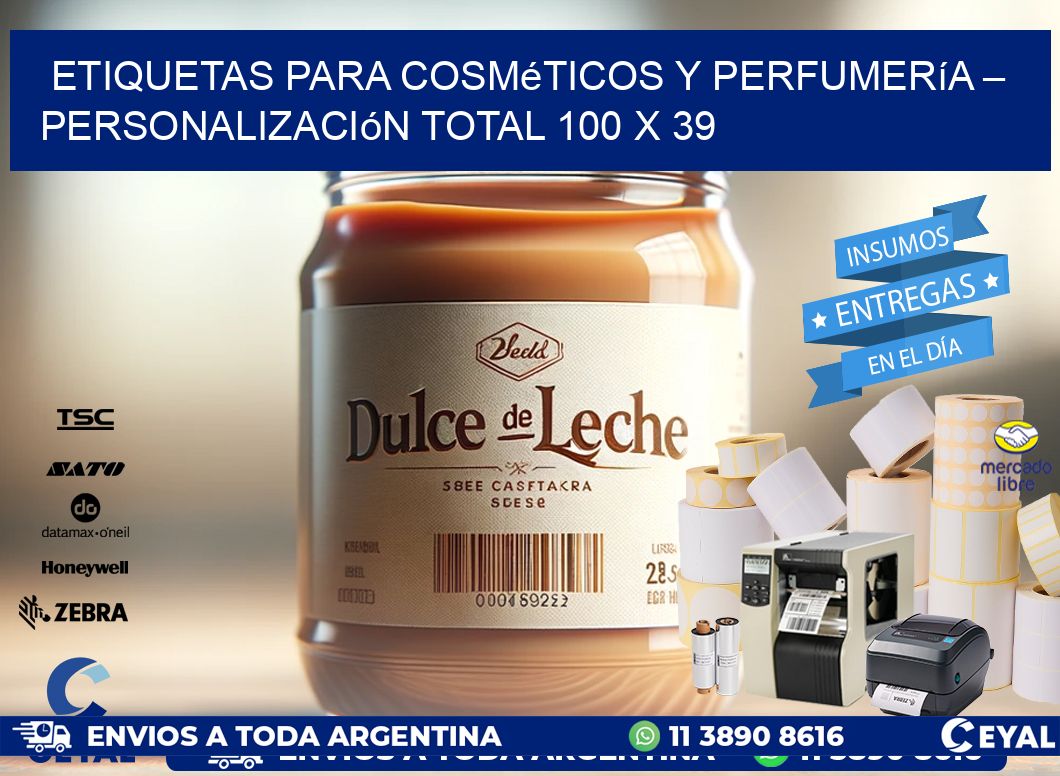 Etiquetas para Cosméticos y Perfumería – Personalización Total 100 x 39