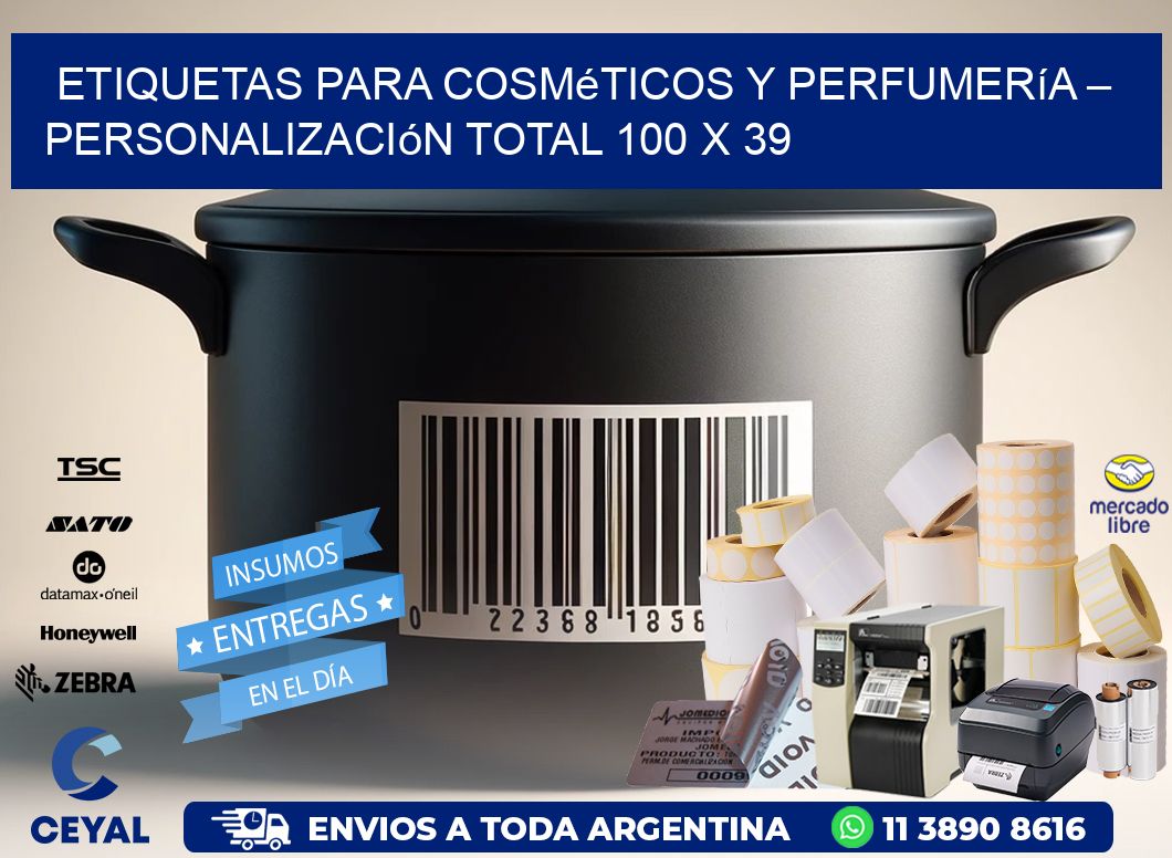 Etiquetas para Cosméticos y Perfumería – Personalización Total 100 x 39