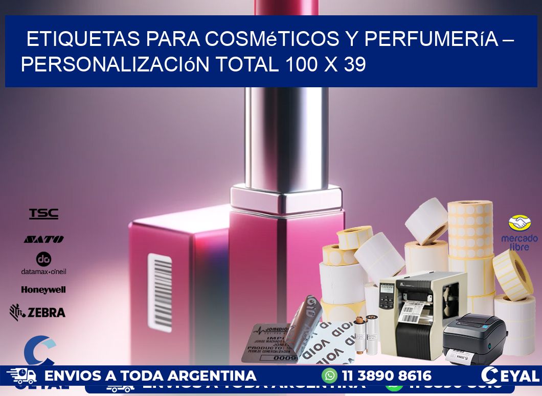 Etiquetas para Cosméticos y Perfumería – Personalización Total 100 x 39