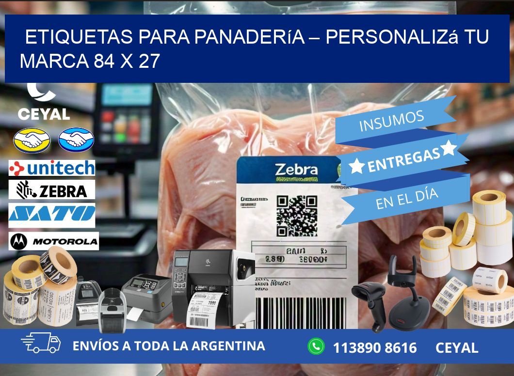 Etiquetas para panadería – Personalizá tu marca 84 x 27