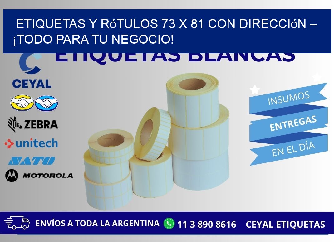 Etiquetas y Rótulos 73 x 81 con Dirección – ¡Todo para tu Negocio!