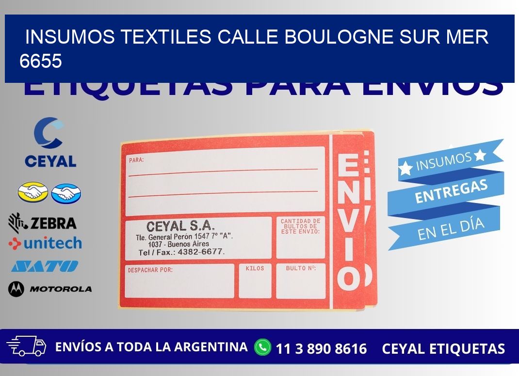 INSUMOS TEXTILES CALLE BOULOGNE SUR MER 6655