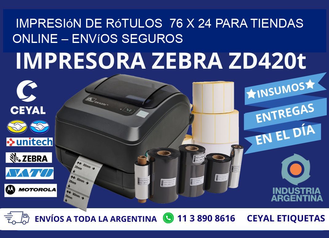 Impresión de Rótulos  76 x 24 para Tiendas Online – Envíos Seguros