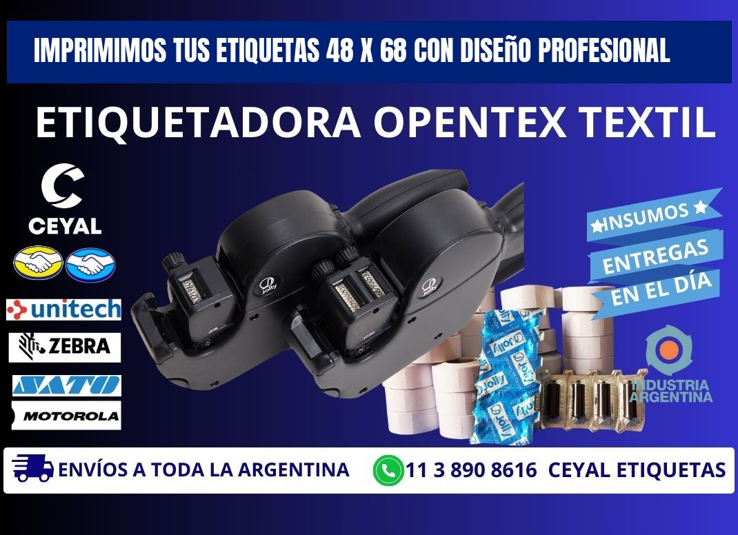 Imprimimos tus Etiquetas 48 x 68 con Diseño Profesional