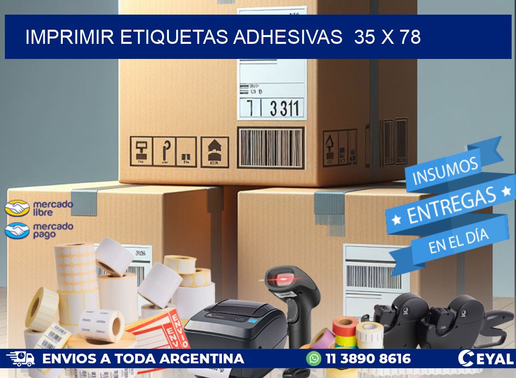 Imprimir Etiquetas adhesivas  35 x 78