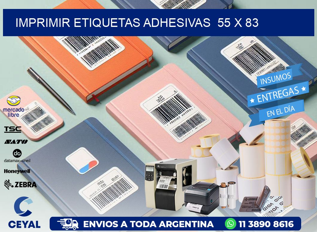 Imprimir Etiquetas adhesivas 55 x 83