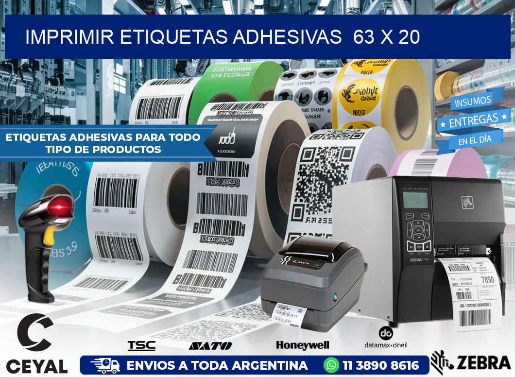 Imprimir Etiquetas adhesivas 63 x 20