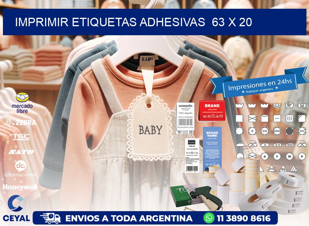 Imprimir Etiquetas adhesivas 63 x 20