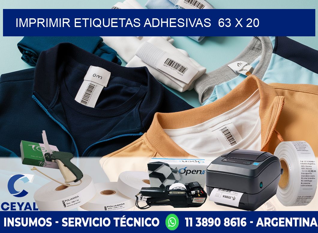 Imprimir Etiquetas adhesivas  63 x 20