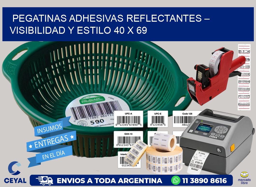 Pegatinas Adhesivas Reflectantes – Visibilidad y Estilo 40 x 69