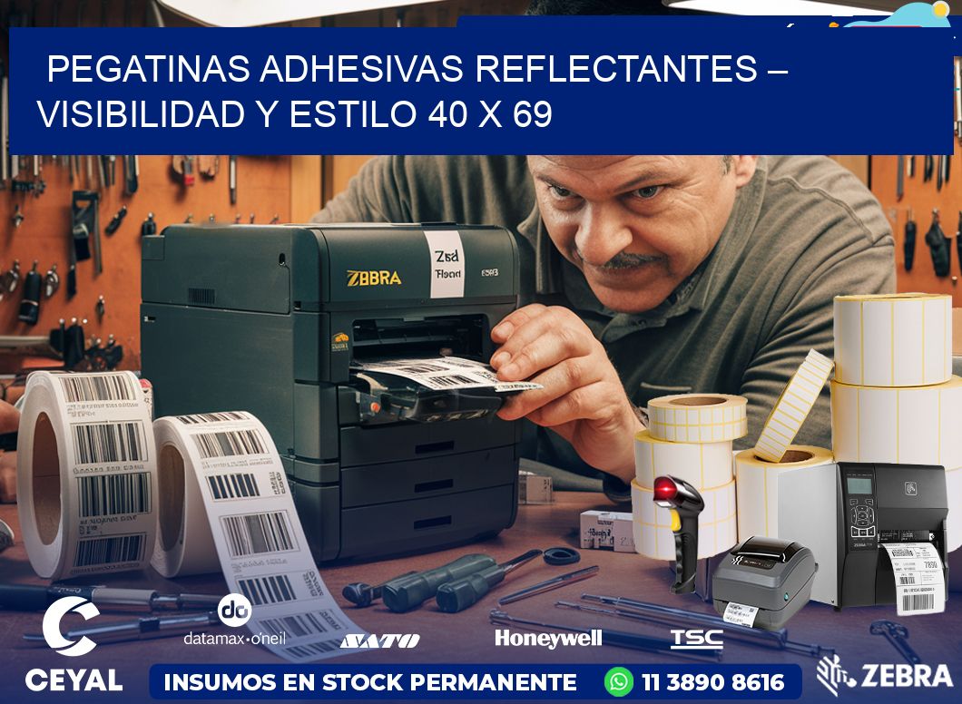 Pegatinas Adhesivas Reflectantes – Visibilidad y Estilo 40 x 69