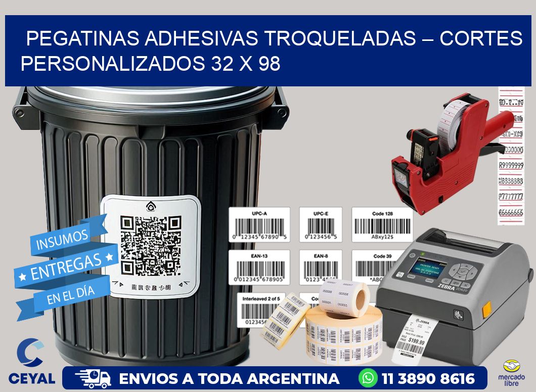 Pegatinas Adhesivas Troqueladas – Cortes Personalizados 32 x 98