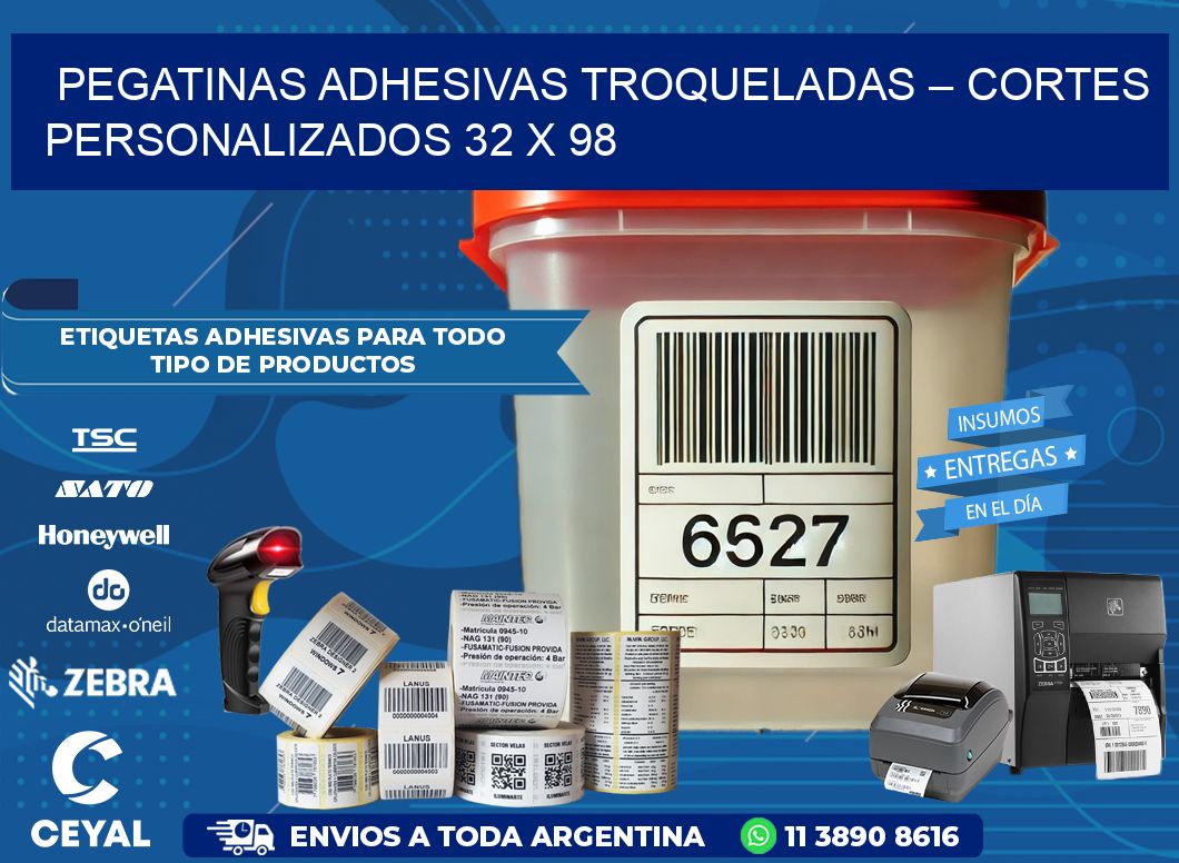 Pegatinas Adhesivas Troqueladas – Cortes Personalizados 32 x 98