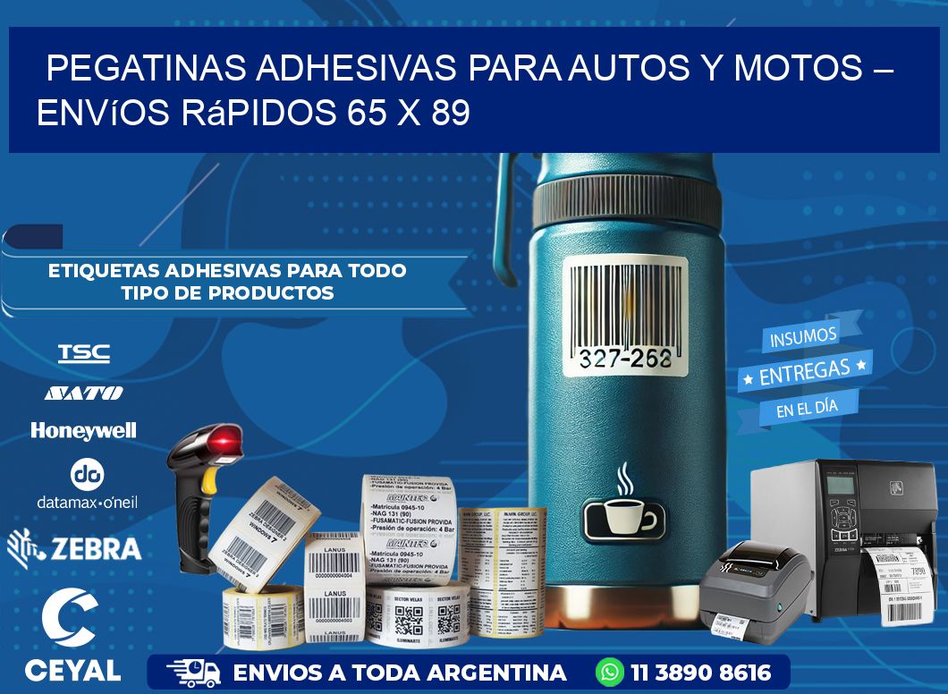 Pegatinas Adhesivas para Autos y Motos – Envíos Rápidos 65 x 89