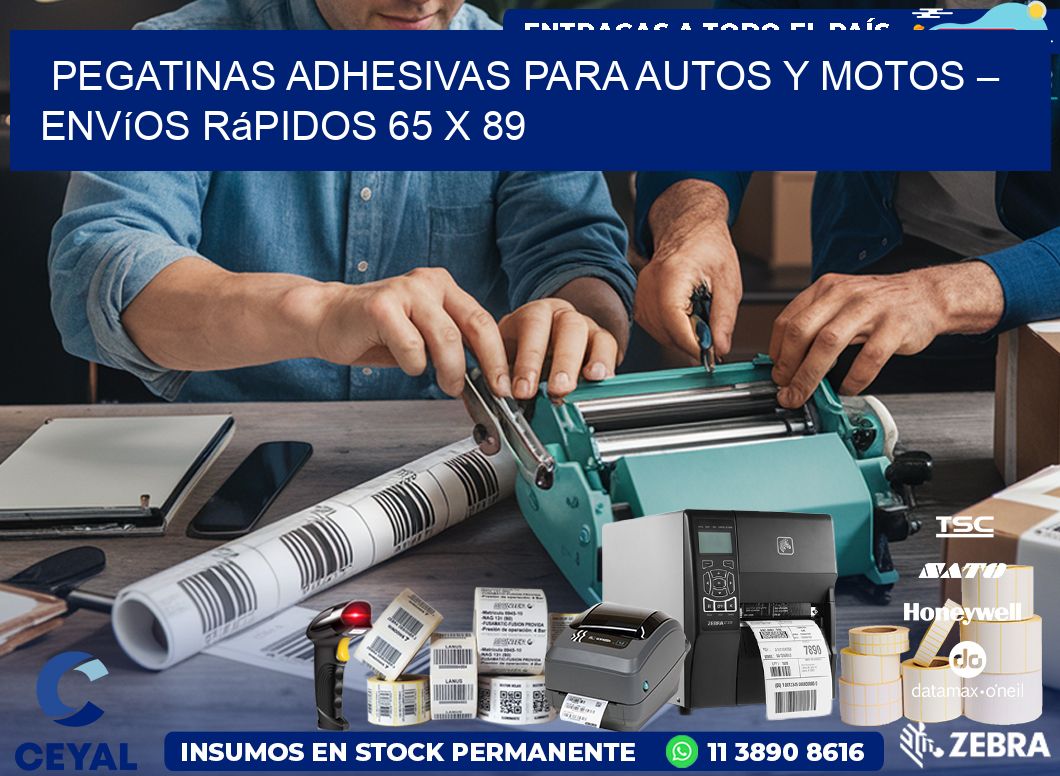 Pegatinas Adhesivas para Autos y Motos – Envíos Rápidos 65 x 89