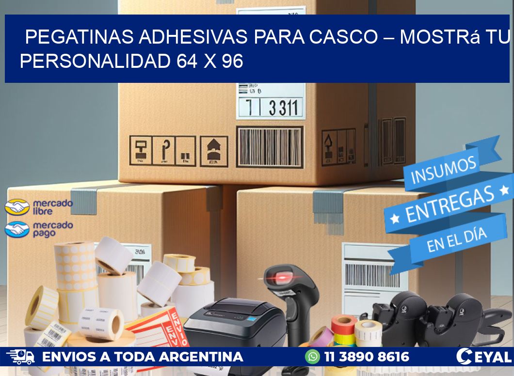 Pegatinas Adhesivas para Casco – Mostrá Tu Personalidad 64 x 96