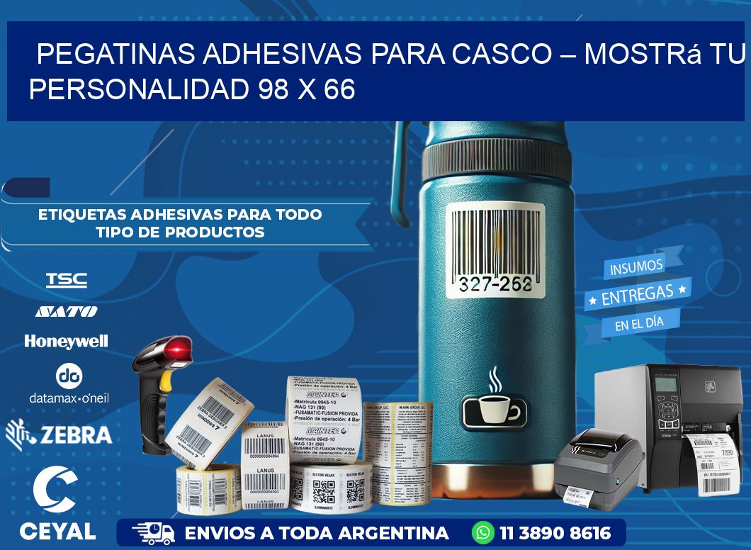 Pegatinas Adhesivas para Casco – Mostrá Tu Personalidad 98 x 66