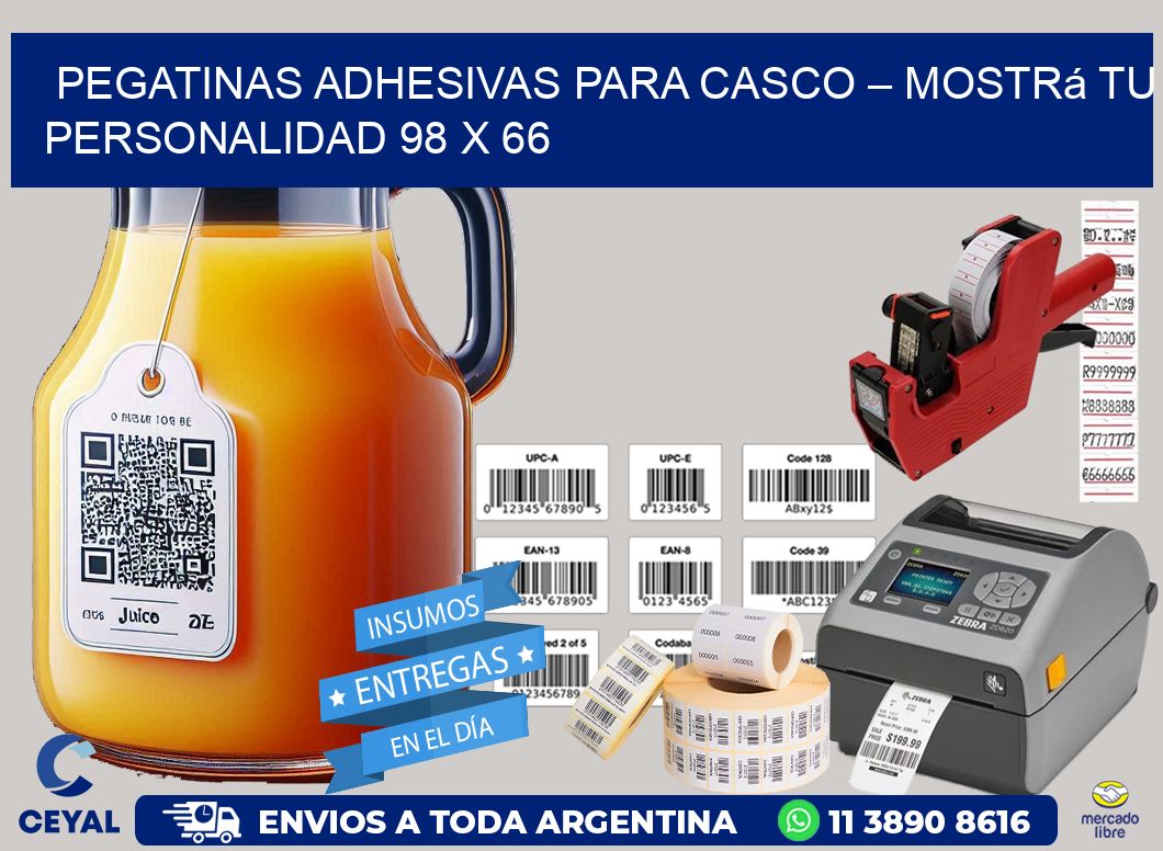 Pegatinas Adhesivas para Casco – Mostrá Tu Personalidad 98 x 66