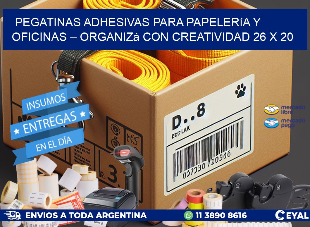 Pegatinas Adhesivas para Papelería y Oficinas – Organizá con Creatividad 26 x 20
