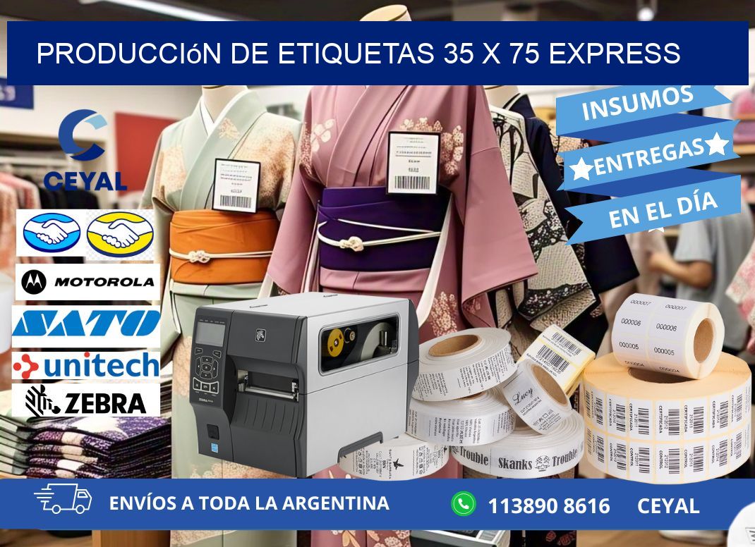 Producción de Etiquetas 35 x 75 Express