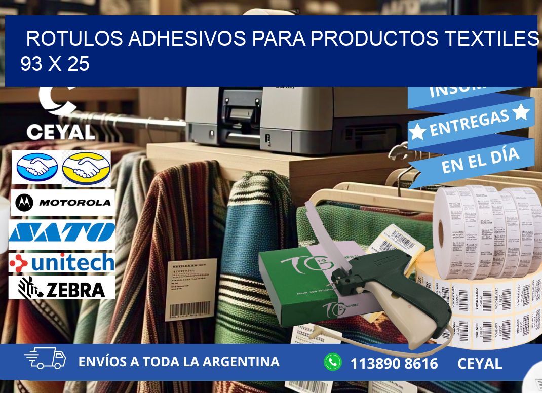 ROTULOS ADHESIVOS PARA PRODUCTOS TEXTILES 93 x 25