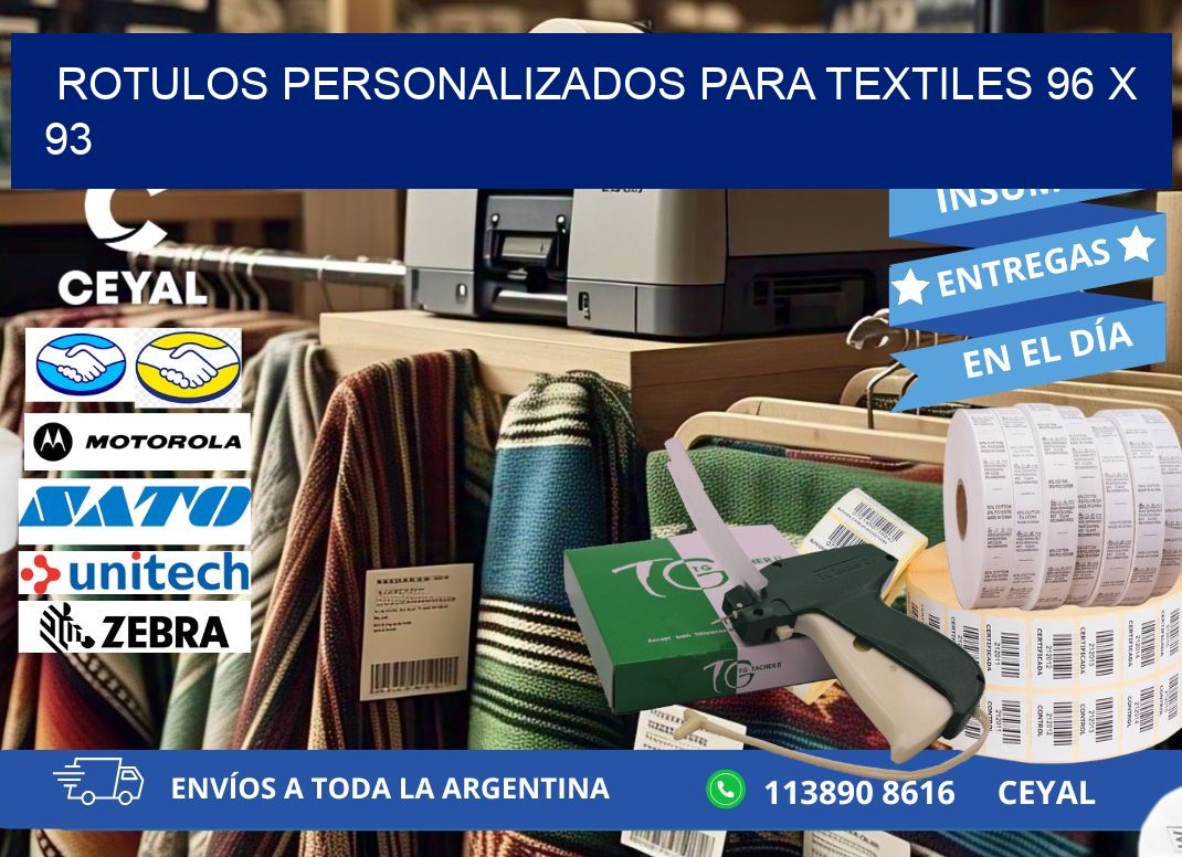 ROTULOS PERSONALIZADOS PARA TEXTILES 96 x 93